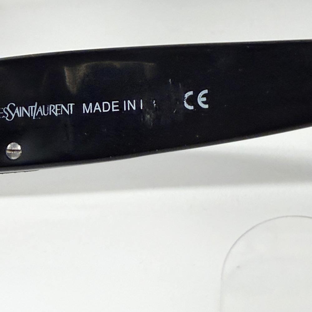Yves Saint Laurent 6567 Y786 140 Sunglasses Green Black Oval Frame Italy Vintage - Picture 6 of 8